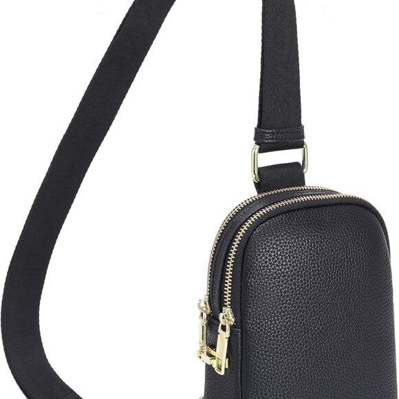 RFID Blocking Small Sling Bag - Elegant Leather Crossbody Travel Purse for Women - Picture 1 of 6